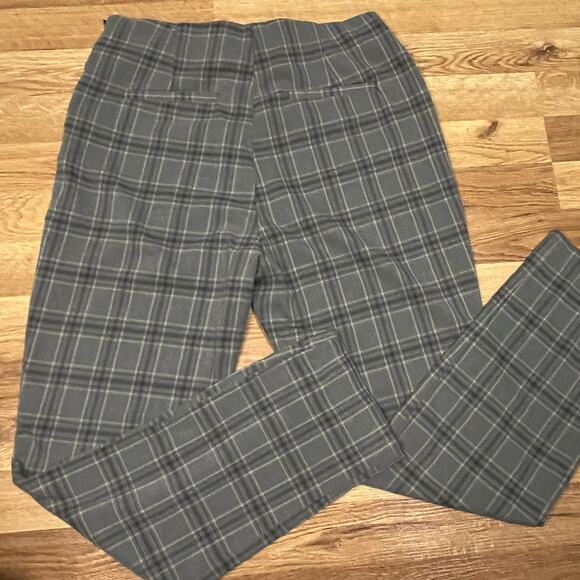 Nine West Plaid High Rise Skinny Ankle Pants Size 8 preppy academia office siren - Picture 5 of 11